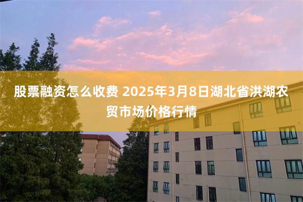 股票融资怎么收费 2025年3月8日湖北省洪湖农贸市场价格行情